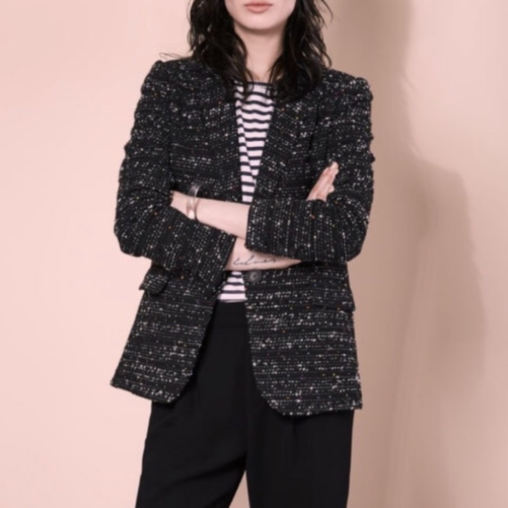 Women's Black Tweed Blazer